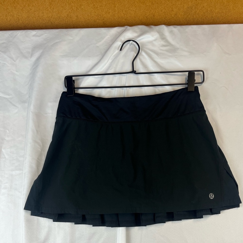 Lululemon Women Black Skort Size 4 Pickleball Tennis Athletic